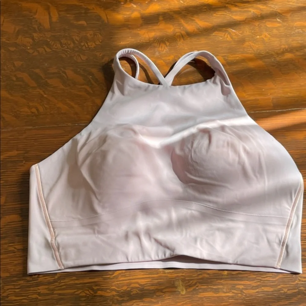 Lululemon Women's High Neck Sports Bra - Light Pink